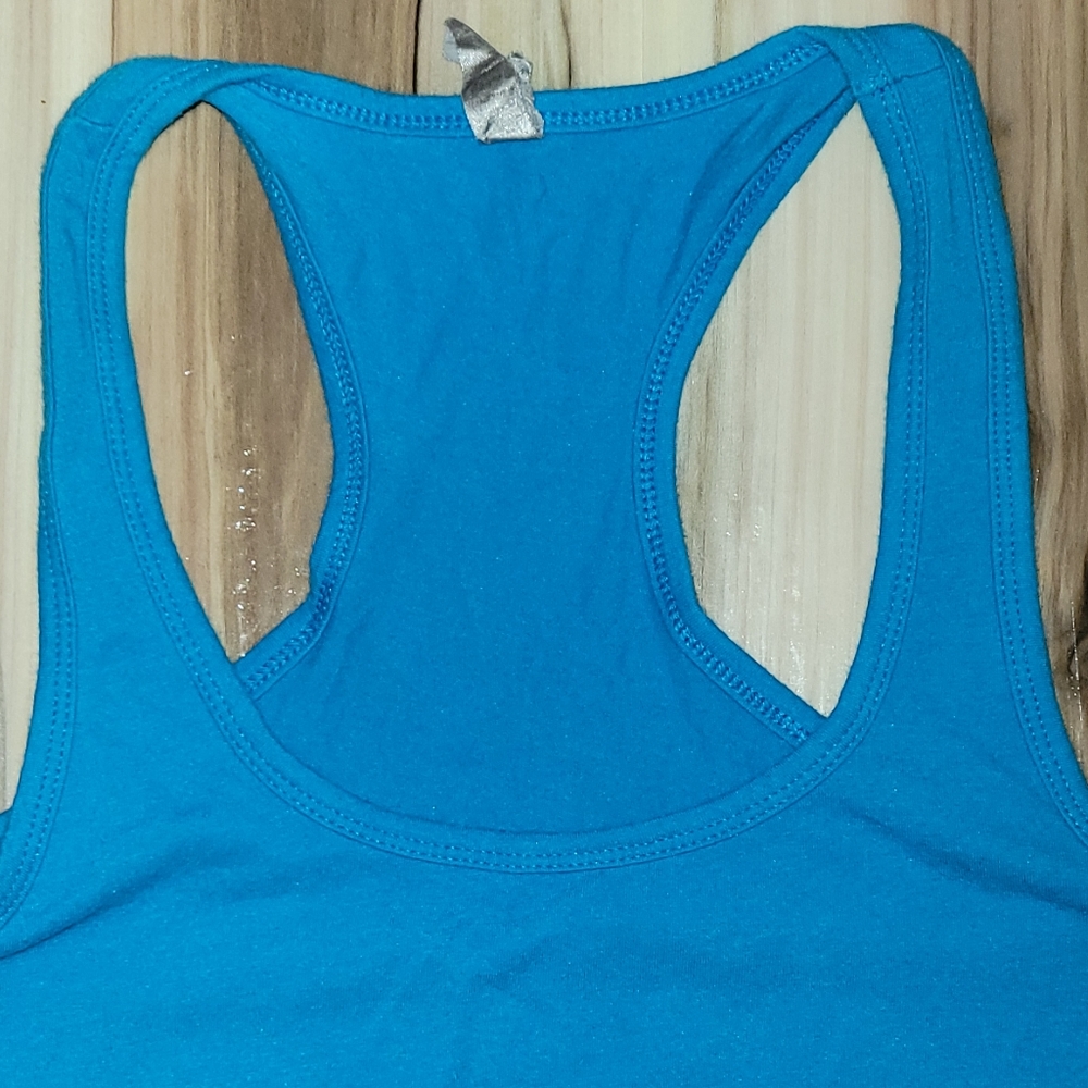Turquoise Medium Racerback Tank - Picture 2 of 4